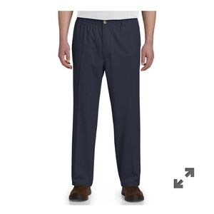 NWT Harbor Bay Men's Elastic Waist Navy Pants sz 1Xx32